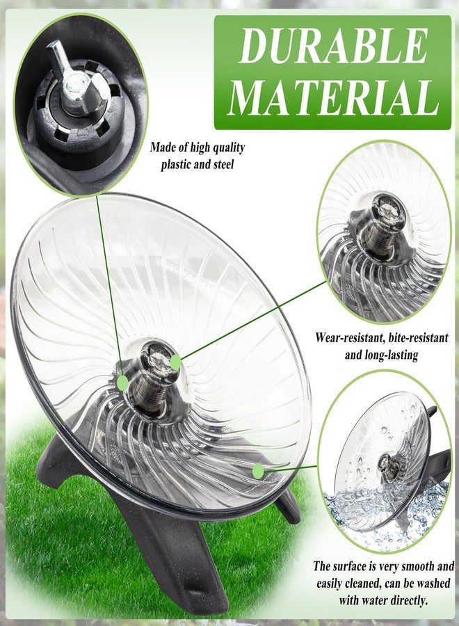 Niuohoy Hermit Crab Exercise Wheel - Silent Running Wheel for Crab Tank Accessories - Small Animal Wheel for Hamster Gerbils Hedgehogs - Image 3